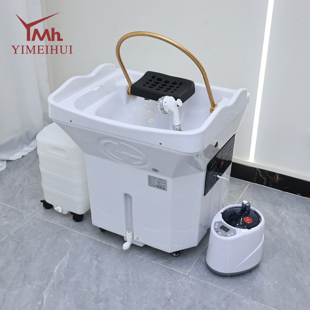 Portable All-in-One Head Spa Shampoo Basin with Water Circulation & Steam Function