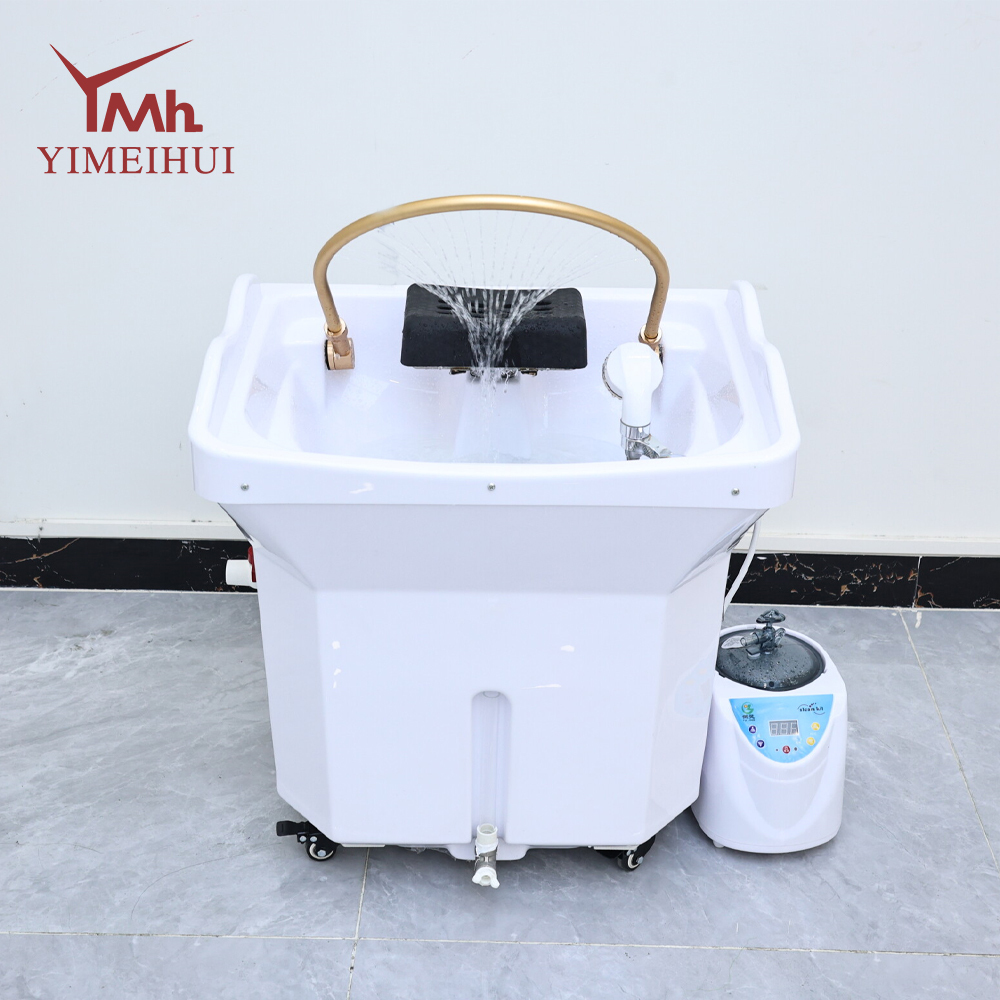 Portable Mobile Head Spa Shampoo Basin with Wheels & Water Circulation