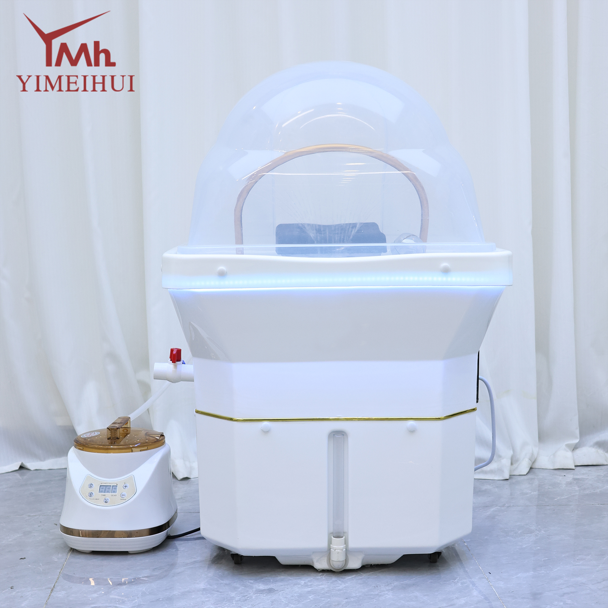 Portable Smart Head Spa Shampoo Basin with Steam Generator & LED Ambient Light