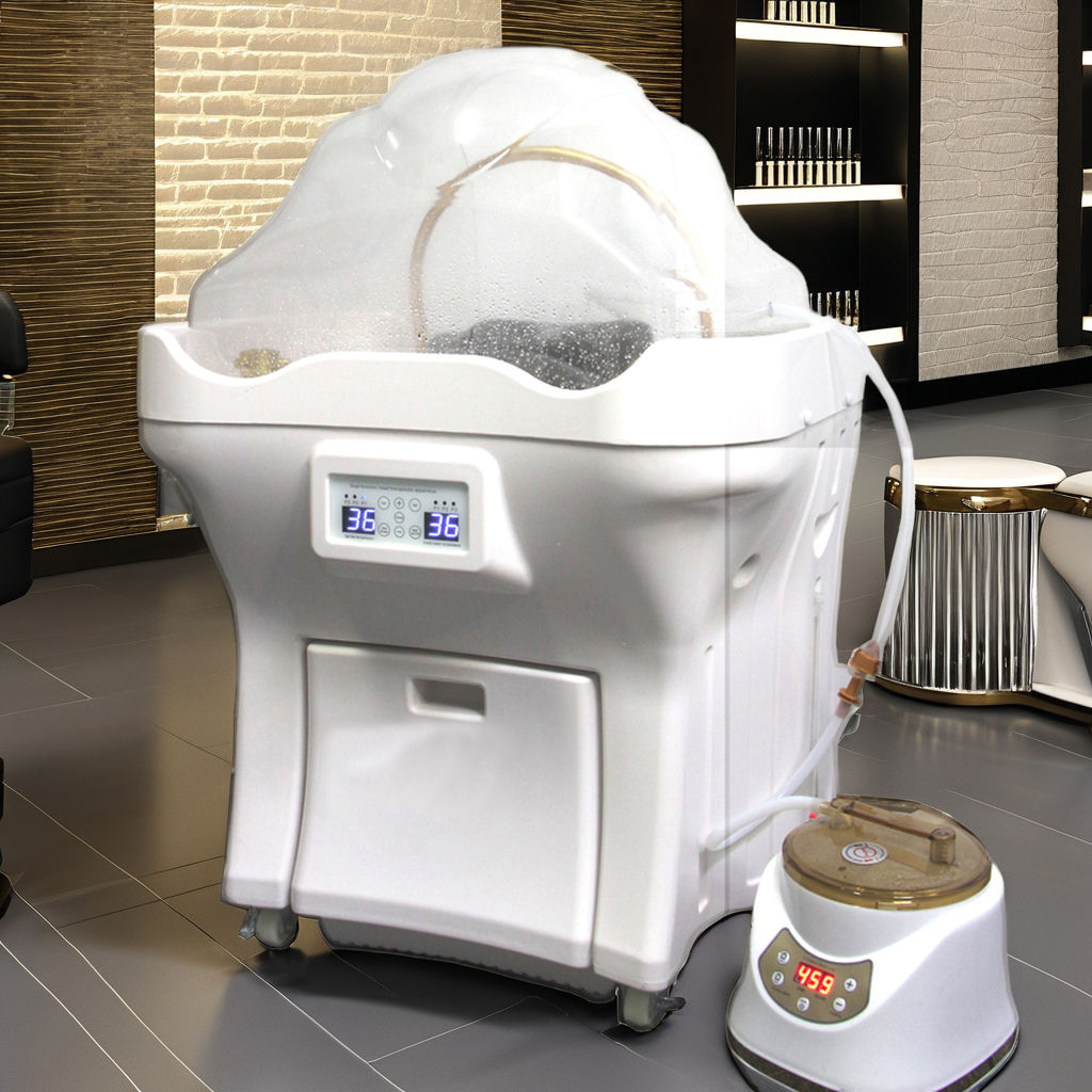 Professional Head Spa Shampoo Basin with Steam Chamber & Fumigation Machine