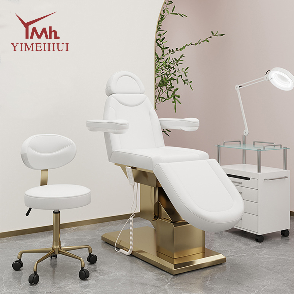 Luxury Cosmetic Massage Treatment Table Facial Spa Recliner Electric Pink Lash Beauty Bed