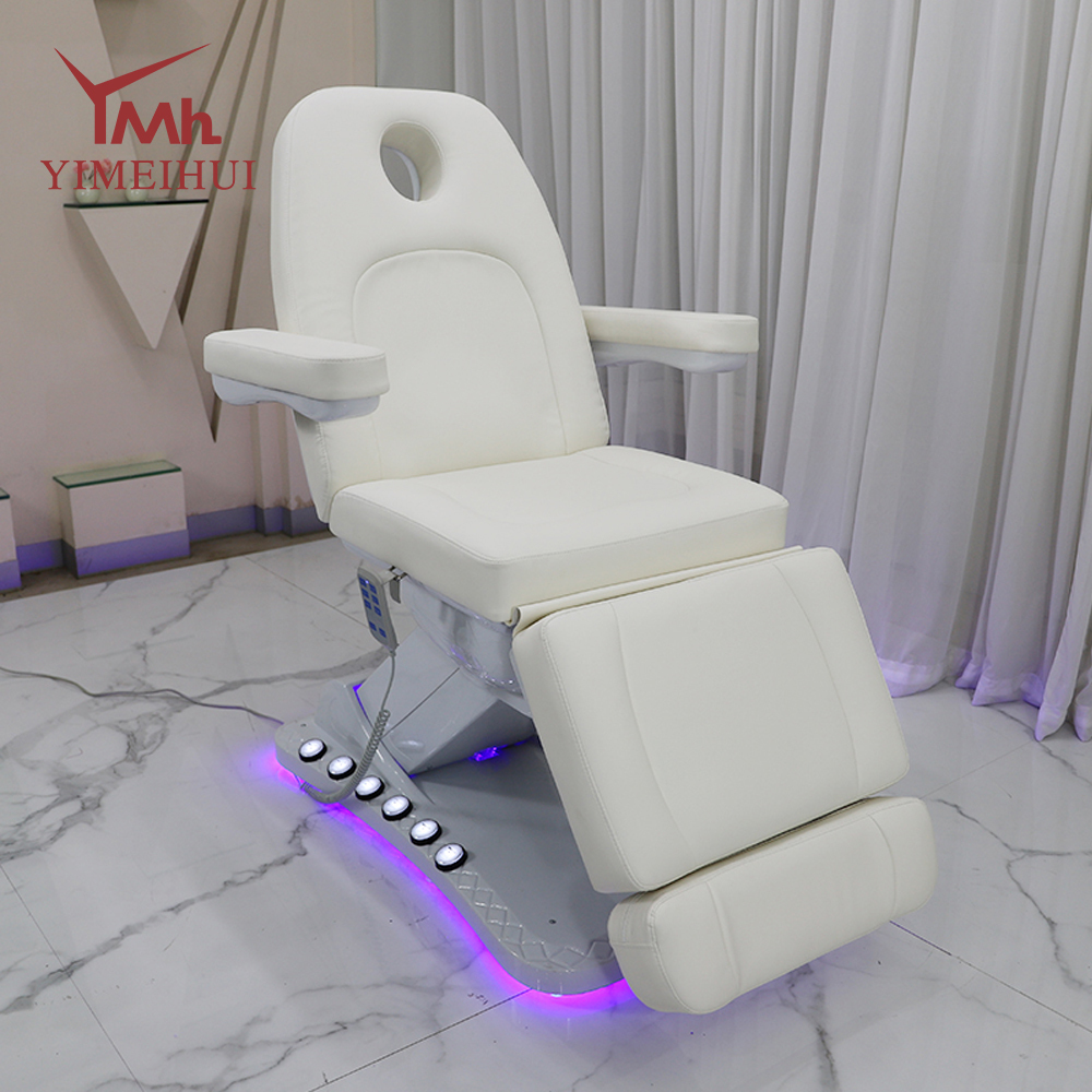 Multi-function Comfortable Beauty Bed Chair Adjustable White Electric Salon Beauty Bed Set for Clinic Beauty