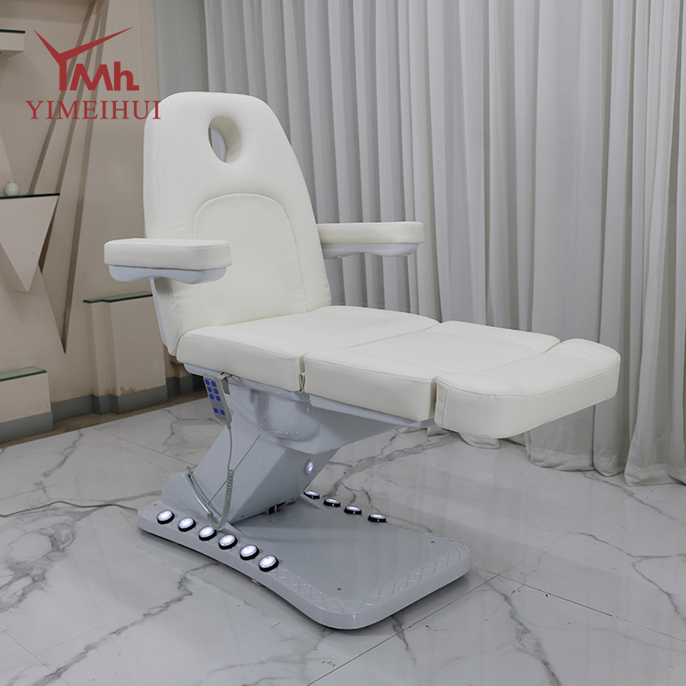 Multi-function Comfortable Beauty Bed Chair Adjustable White Electric Salon Beauty Bed Set for Clinic Beauty