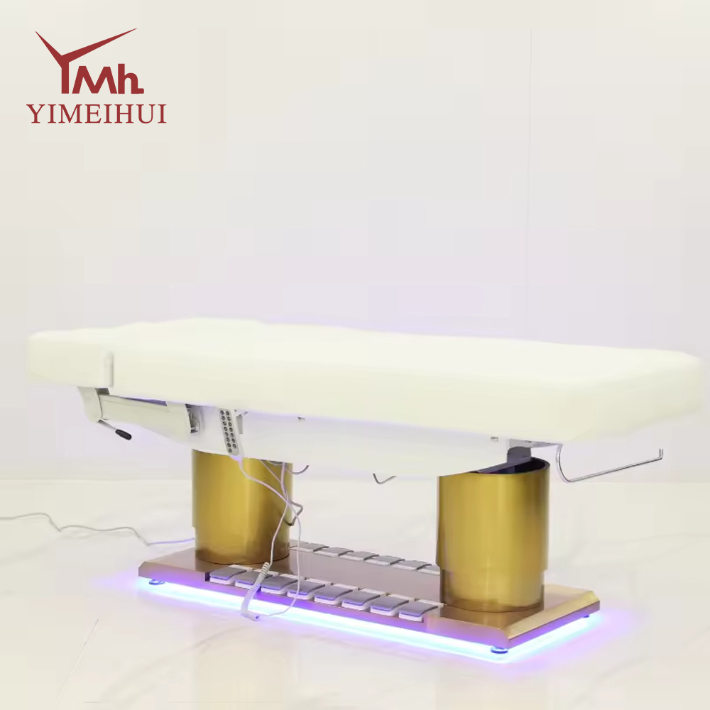 Comfortable Spa Shop Salon Furniture Modern Folding Electric Salon Metal Facial Beauty Massage Bed