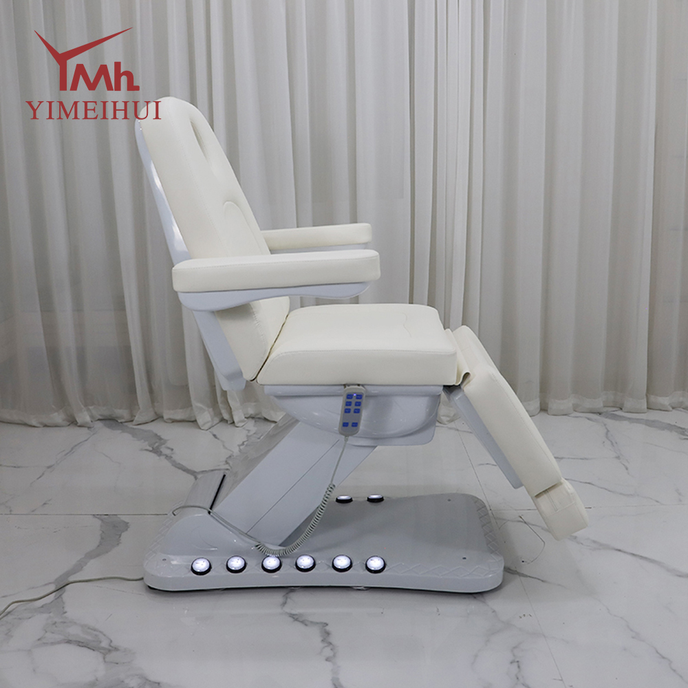Multi-function Comfortable Beauty Bed Chair Adjustable White Electric Salon Beauty Bed Set for Clinic Beauty