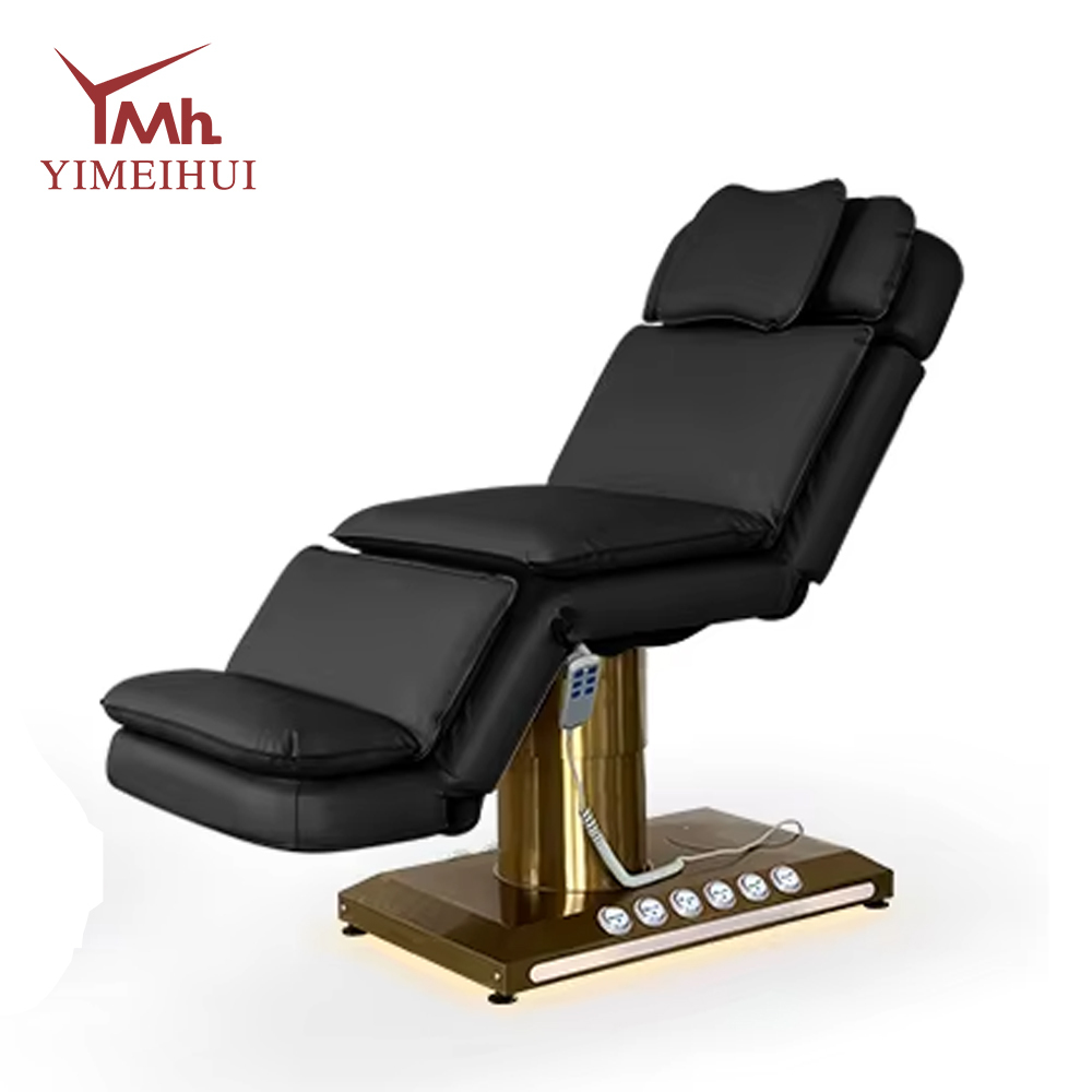 High End Beauty Salon Furniture Reclining Massage Table Luxury Spa Bed with Lights for Facial & Lash Treatments