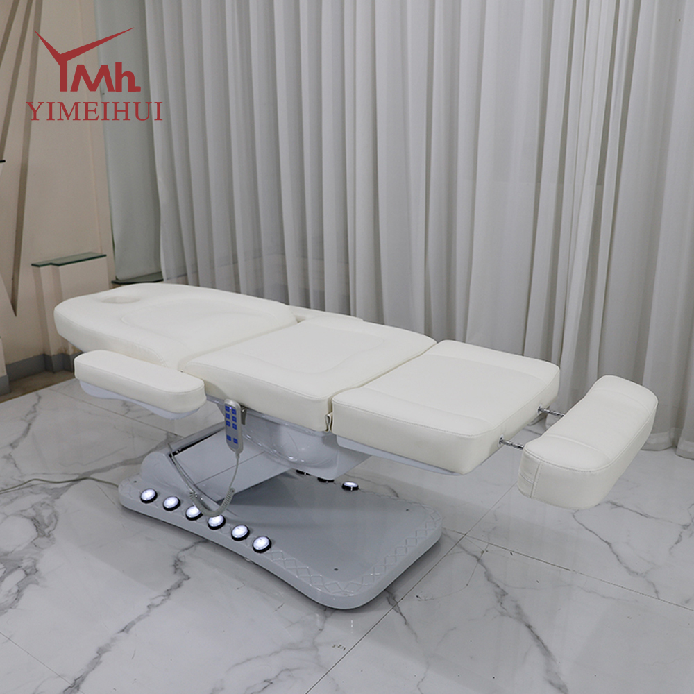 Multi-function Comfortable Beauty Bed Chair Adjustable White Electric Salon Beauty Bed Set for Clinic Beauty