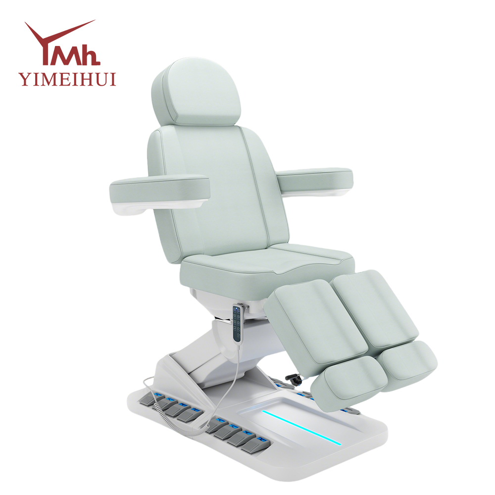 Multi-function Comfortable Beauty Bed Chair Adjustable White Electric Salon Beauty Bed Set for Clinic Beauty