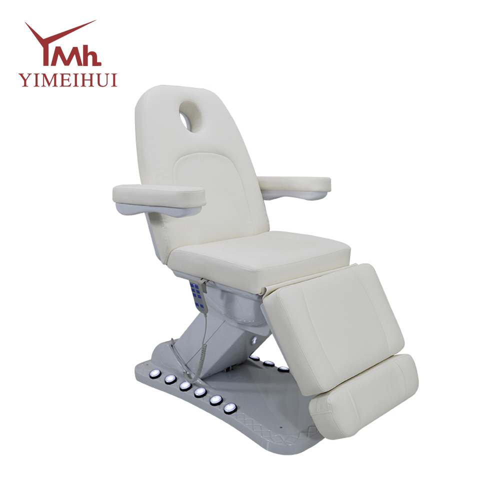Multi-function Comfortable Beauty Bed Chair Adjustable White Electric Salon Beauty Bed Set for Clinic Beauty