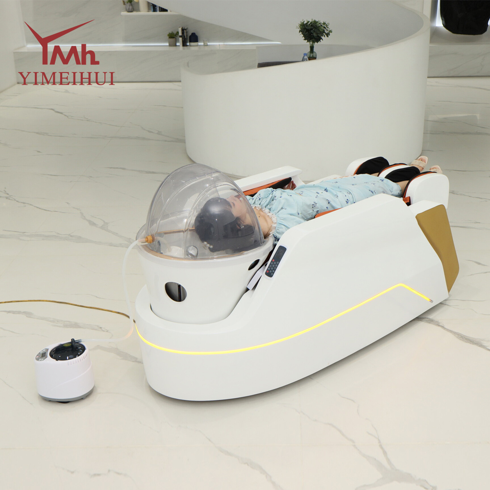 Modern Durable Barbershop Head Care Massage Chair Circulating Hydrotherapy Shampoo Bed Fiberglass Ceramic Basin Electric Massage