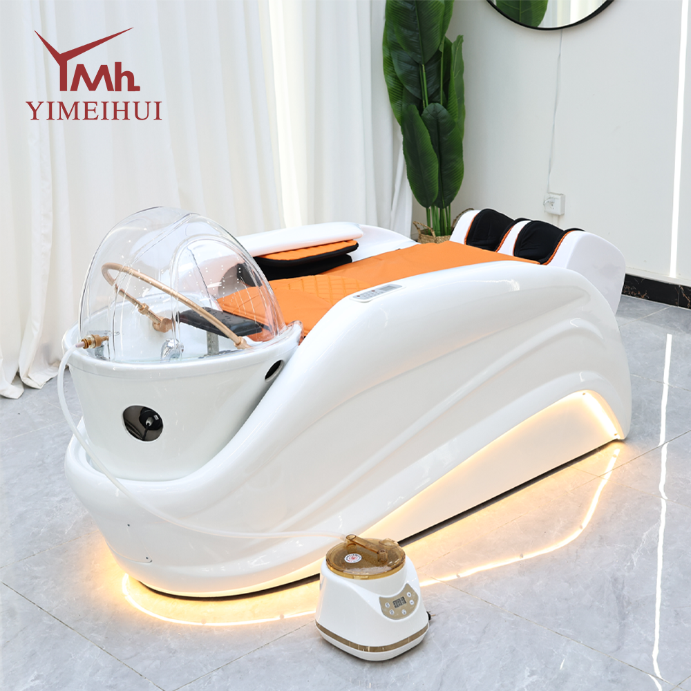 Constant Temperature and Long-lasting Circulation System Combined with Electric Massage Recommended Shampoo Bed by Hairstylists