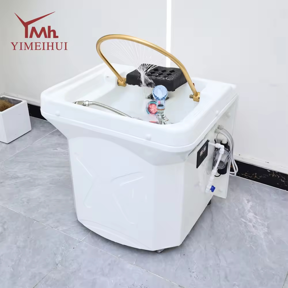 Cheap No-plumbing Scalp Treatment Head Spa Water Tank Hairdressing Salon Washbasin for Barbershop