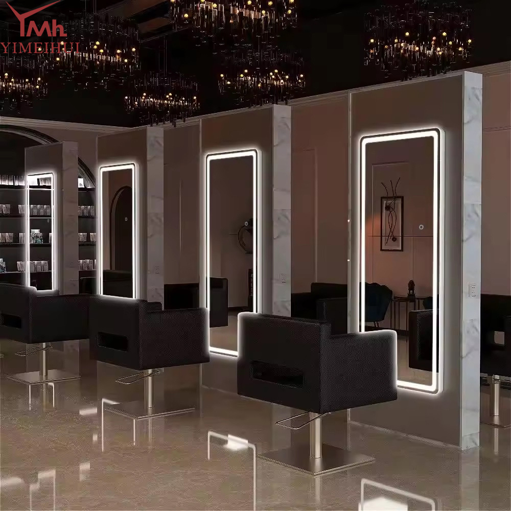 Trending Products 2025 High Definition Wall Mounted LED Glass Mirror Modern Style for Beauty Salon and Barber Shop Living Room