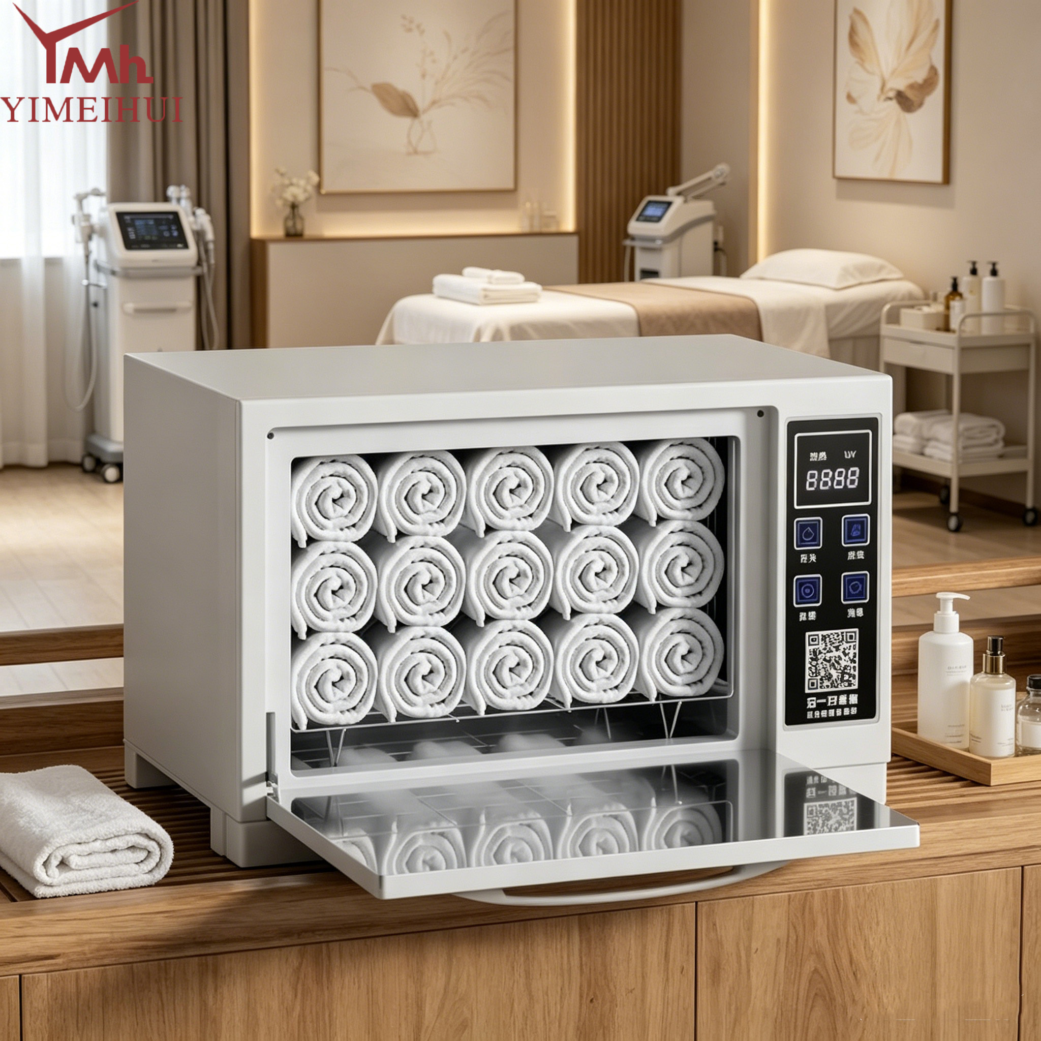 Beauty Salons Barber Shops Hotel Professional 8L Disinfection Cabinet Hot Towel Warmer Machine