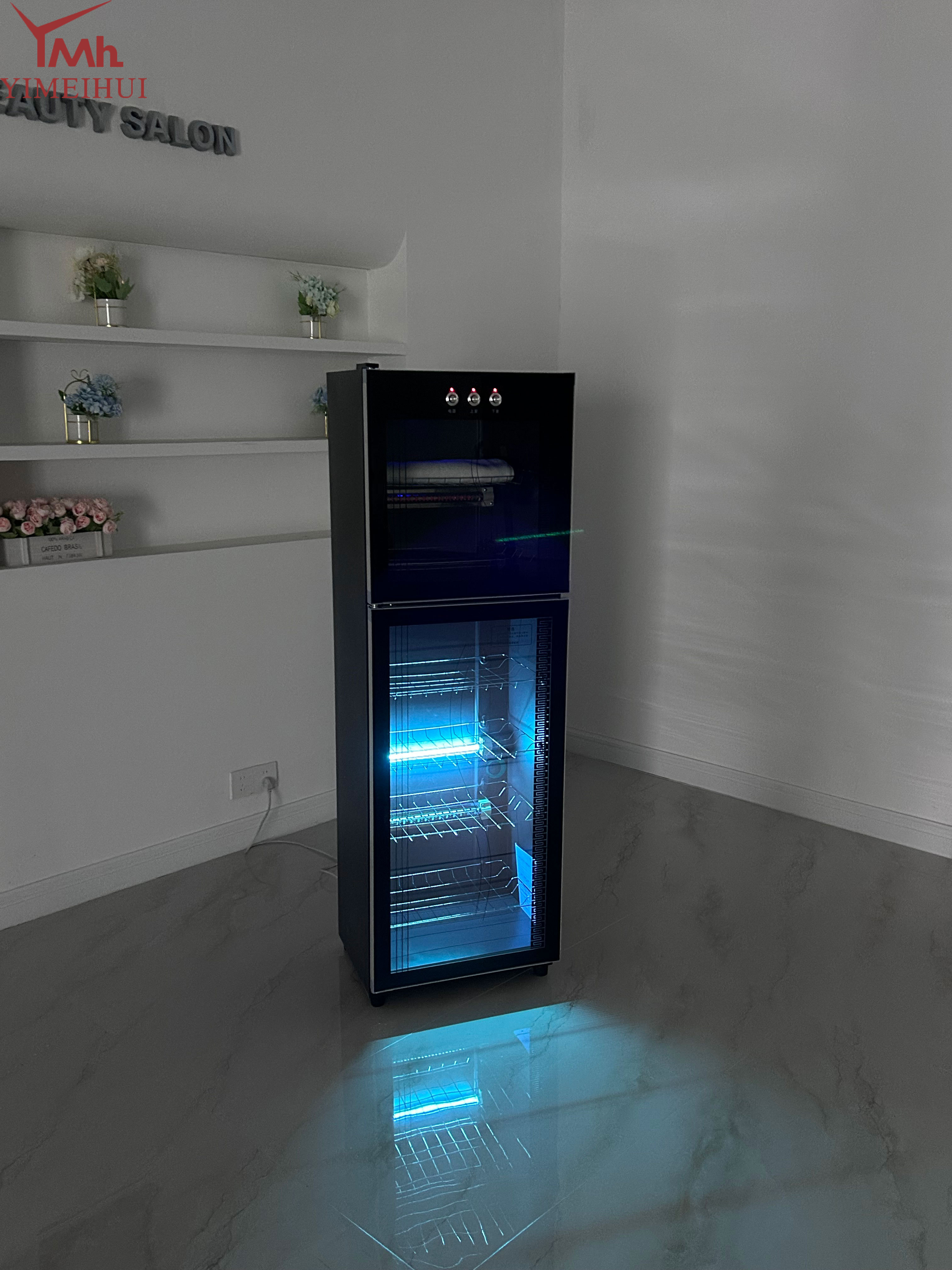 Large Capacity Commercial Vertical Double Door Ozone Sterilization Stainless Steel 304 Disinfection Cabinet