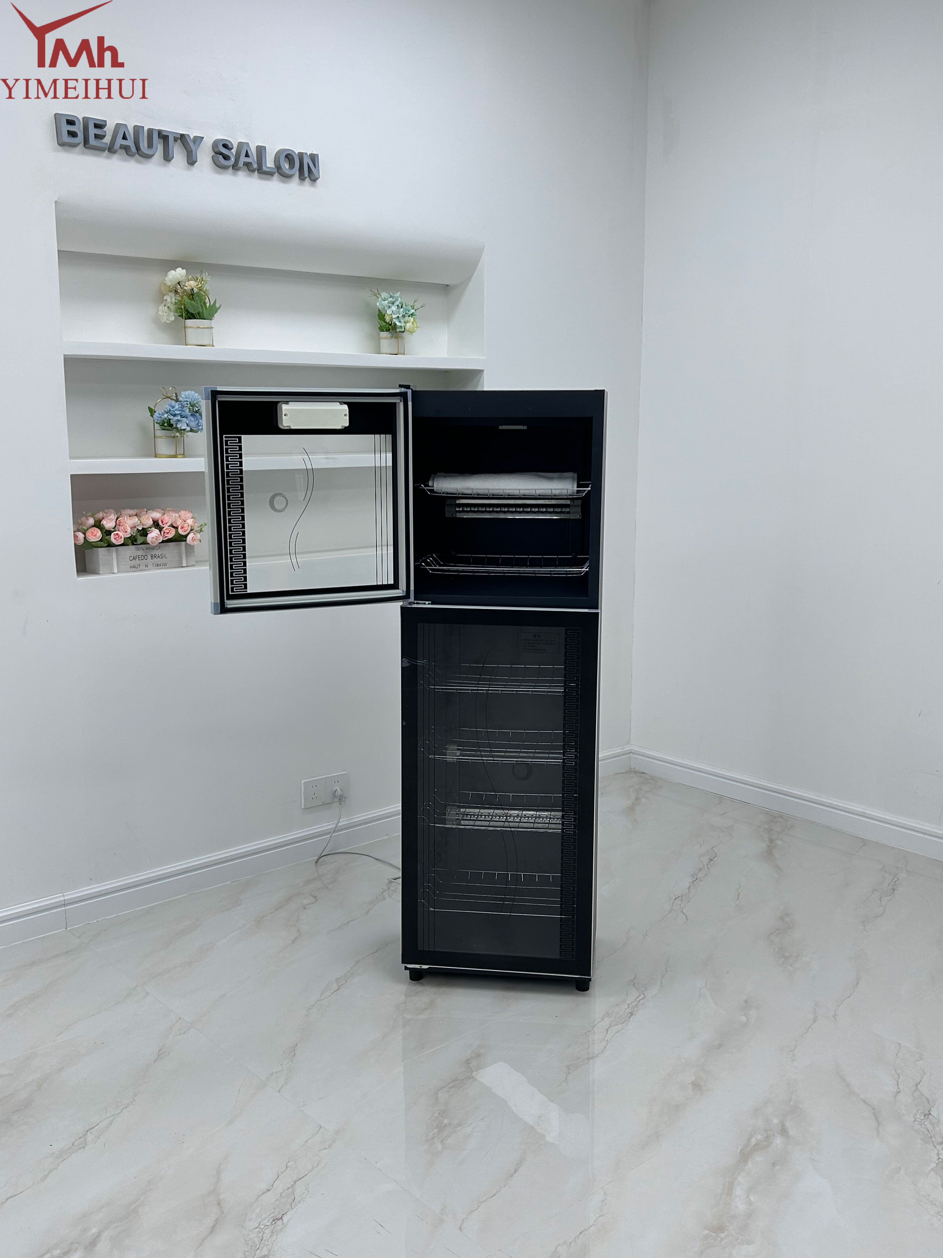 Large Capacity Commercial Vertical Double Door Ozone Sterilization Stainless Steel 304 Disinfection Cabinet