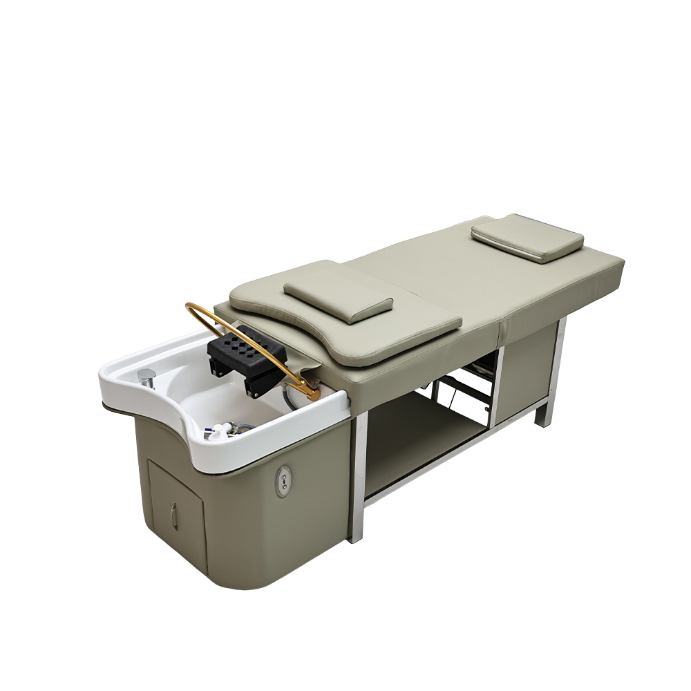 Portable Thermostatic Water Circulation Shampoo Bed, Multifunctional Hair Wash Therapy Bed With Foot Bath for Salon Home Use