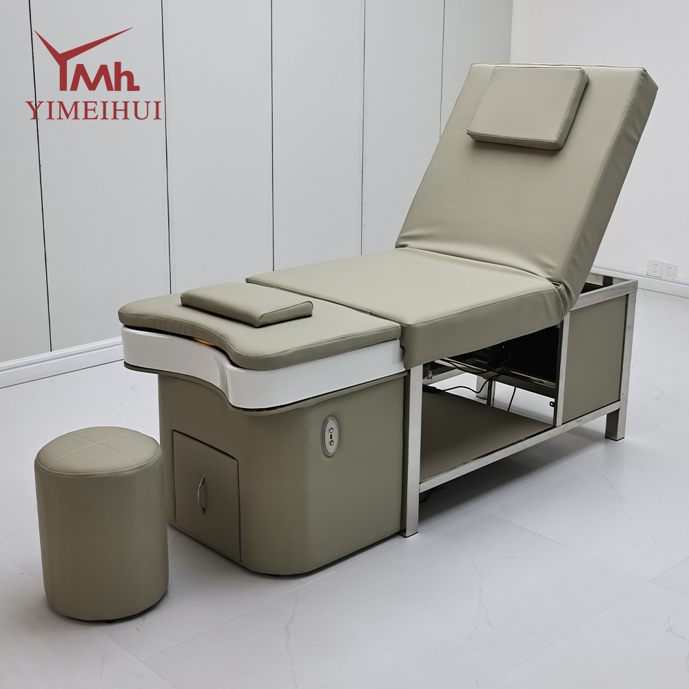 Portable Thermostatic Water Circulation Shampoo Bed, Multifunctional Hair Wash Therapy Bed With Foot Bath for Salon Home Use