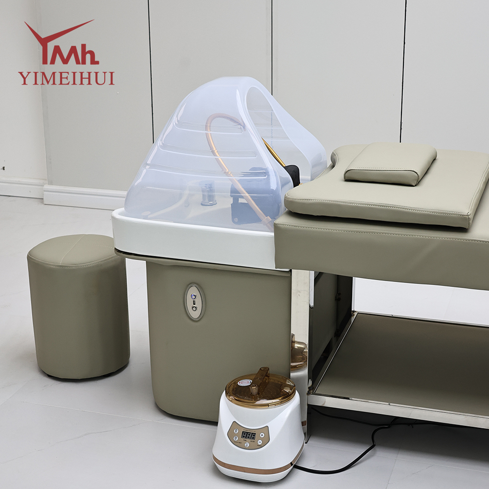 Portable Thermostatic Water Circulation Shampoo Bed, Multifunctional Hair Wash Therapy Bed With Foot Bath for Salon Home Use
