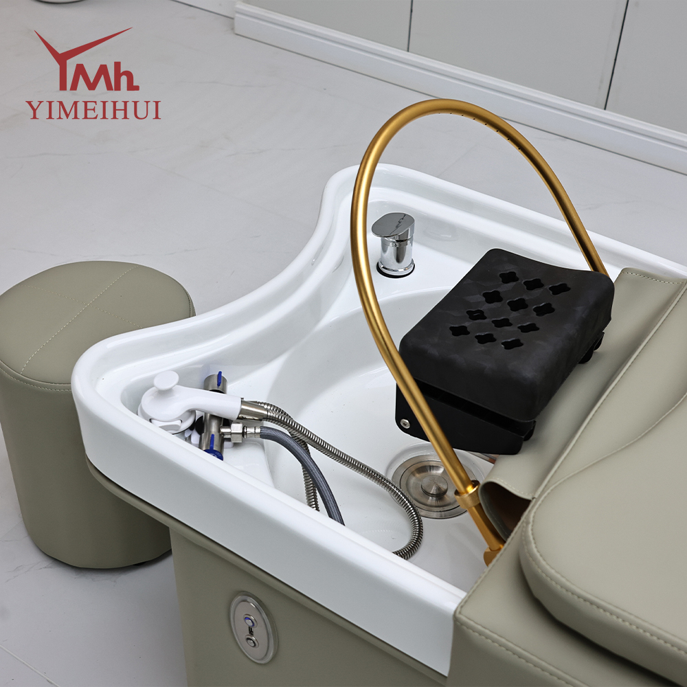 Portable Thermostatic Water Circulation Shampoo Bed, Multifunctional Hair Wash Therapy Bed With Foot Bath for Salon Home Use