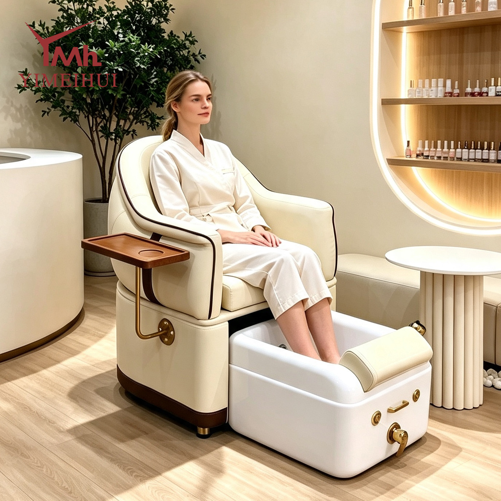 Custom Salon Pedicure Spa Chair With Pump Drain Optional Plumbing Design Manicure Foot Spa Station Furniture