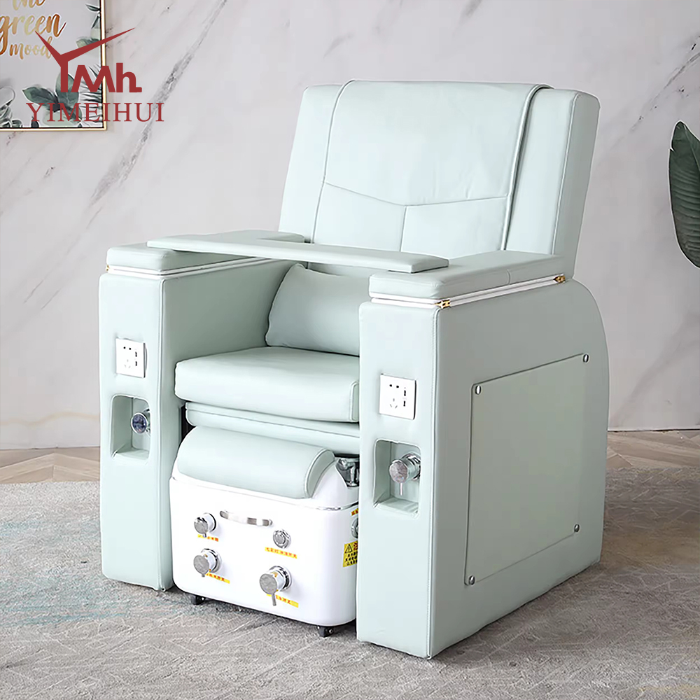 Modern Beauty Salon Equipment Massage Foot Spa Chair Electric Reclining Pedicure Chair with Hand Basin