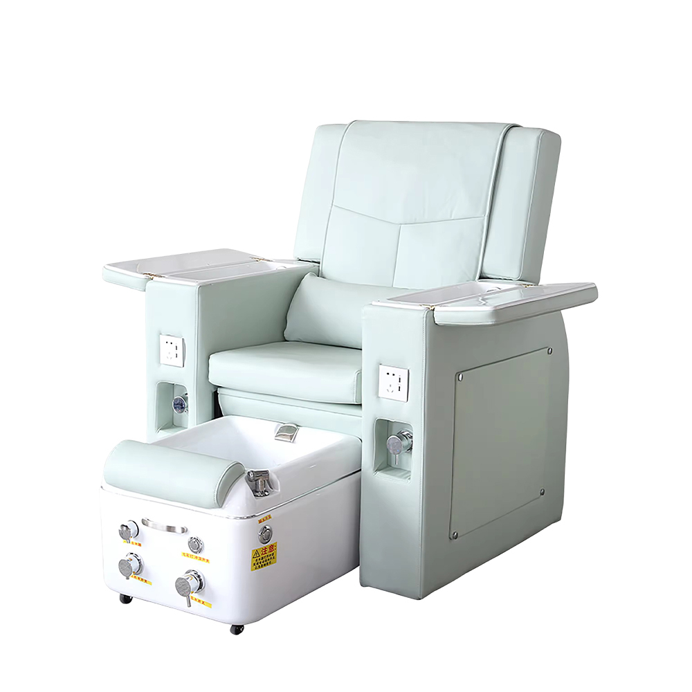 Modern Beauty Salon Equipment Massage Foot Spa Chair Electric Reclining Pedicure Chair with Hand Basin