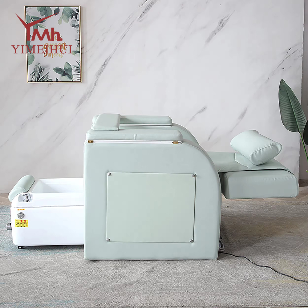 Modern Beauty Salon Equipment Massage Foot Spa Chair Electric Reclining Pedicure Chair with Hand Basin