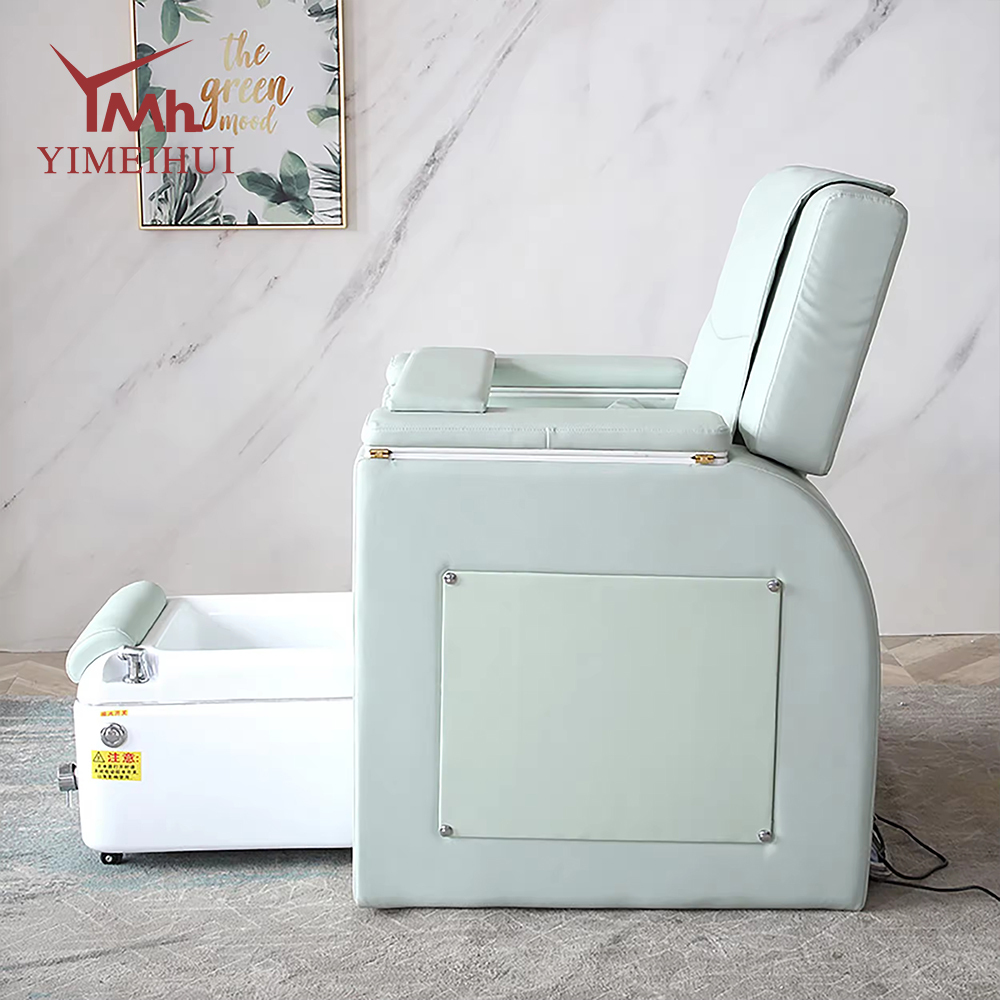 Modern Beauty Salon Equipment Massage Foot Spa Chair Electric Reclining Pedicure Chair with Hand Basin