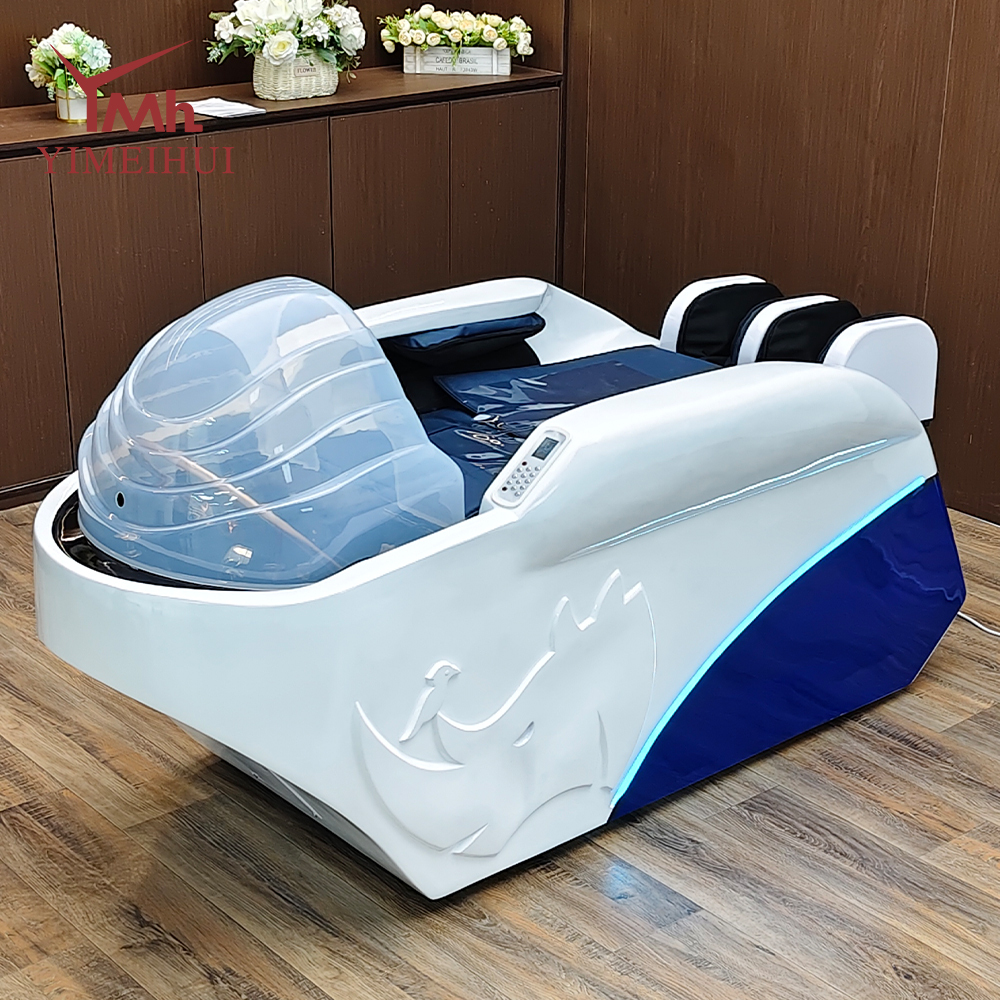 Head Spa Shampoo Bed Back Massage Hair Washing Bed Japanese Head Spa Bed Electric Shampoo Bed with Steam