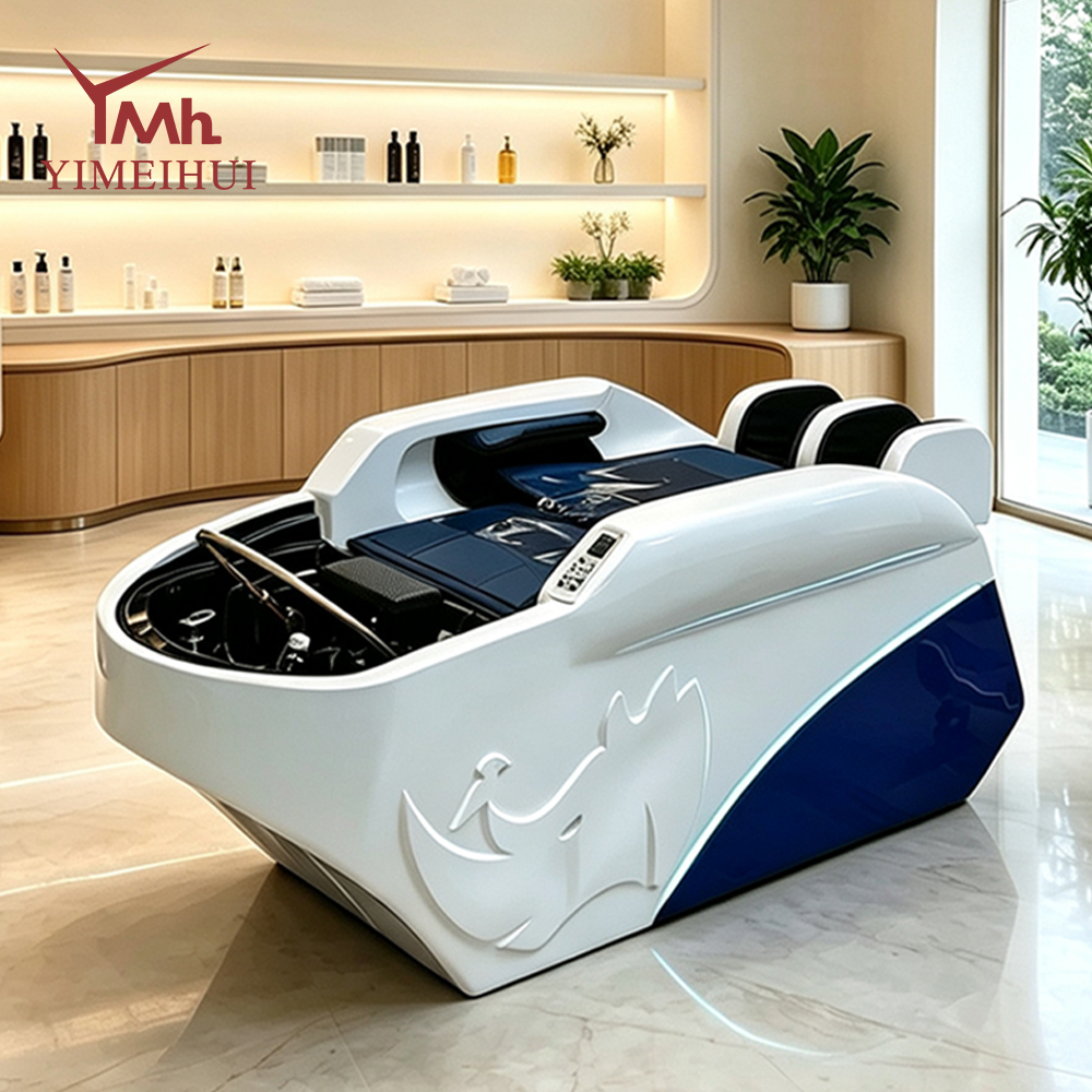 Head Spa Shampoo Bed Back Massage Hair Washing Bed Japanese Head Spa Bed Electric Shampoo Bed with Steam