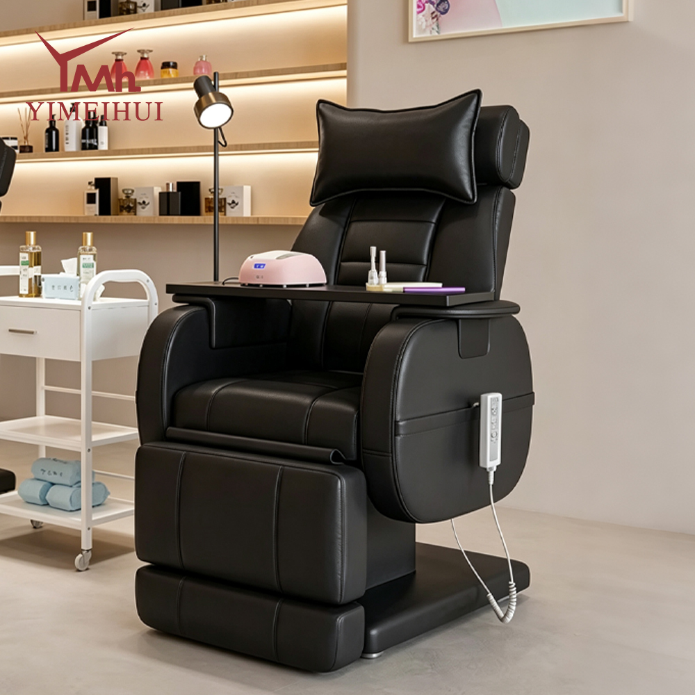 Salon Cosmetic Adjustable Reclining Massage 3 Motors Facial Spa LED Beauty Lash Bed