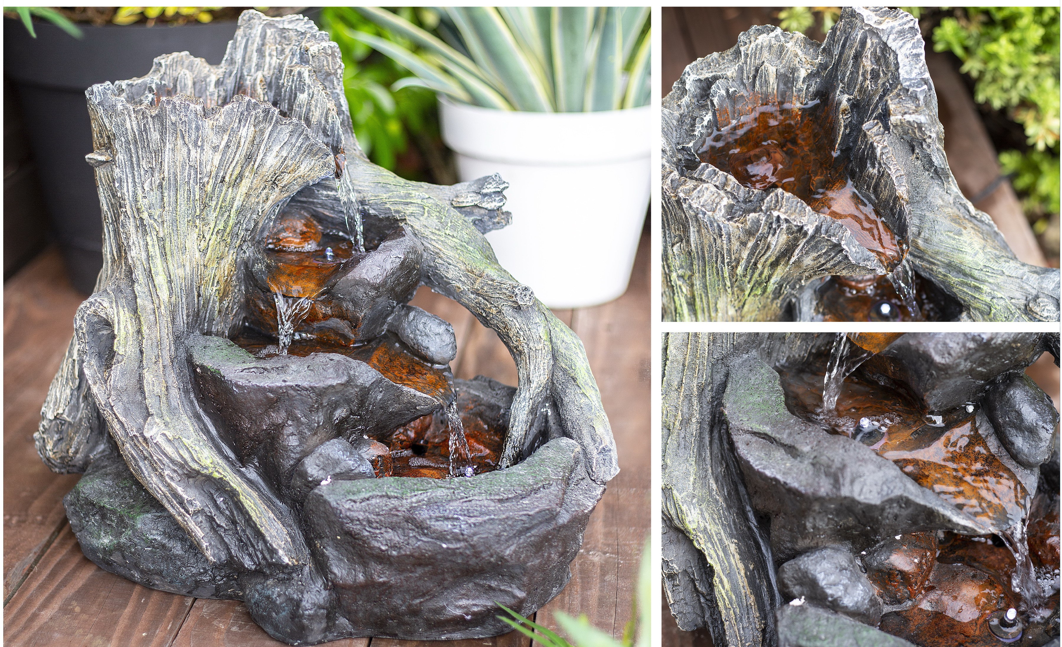 Woodland Water Fountain Wood Trunk Twist Waterfall Water Feature,Woodland Water Fountain Wood Trunk Twist Waterfall Water Feature,Quanzhou Rich Green Technology Co.,Ltd.