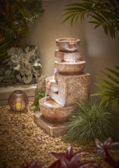 Modern Contemporary Stacked Bowls Fountain Cascading Water Feature | Fountain Water Feature Manufacturer China,Modern Contemporary Stacked Bowls Fountain Water Feature Manufacturer,Quanzhou Rich Green Technology Co.,Ltd.