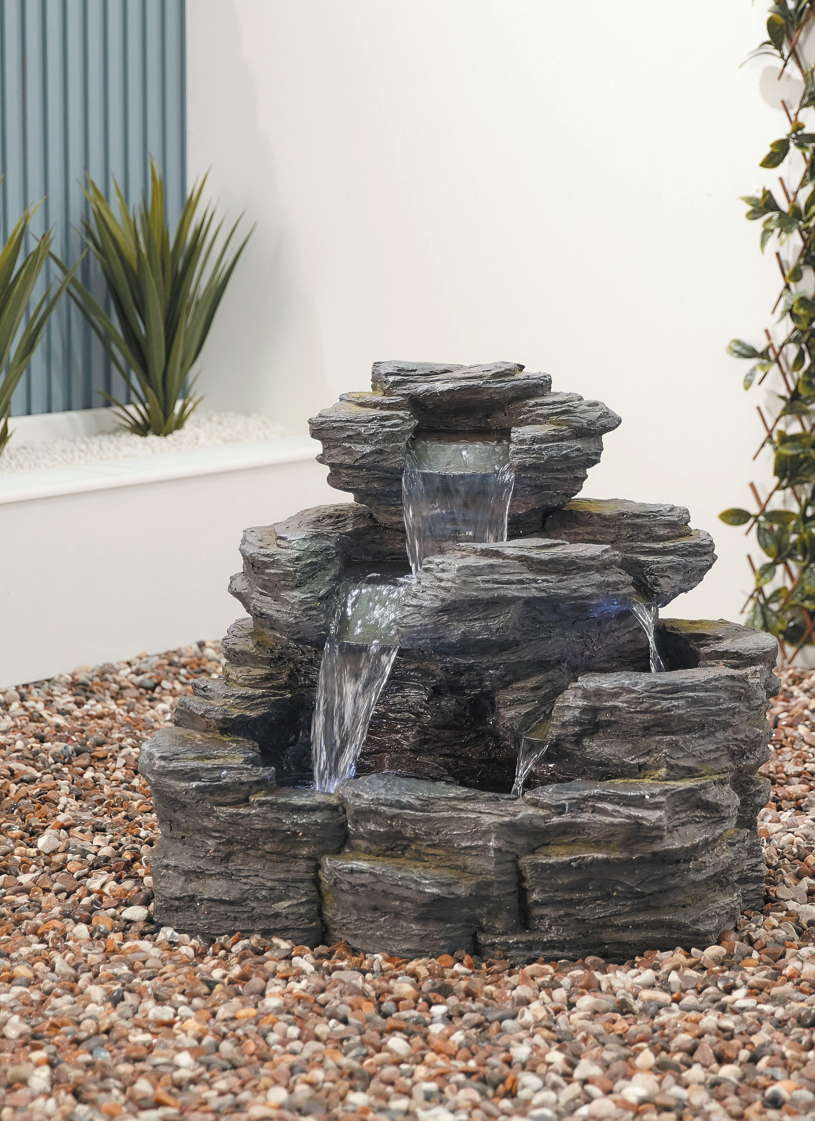 Slate Water Fall Water Feature Slate-effect Cascading Waterfall Fountain Tiered Stone Waterfall Water Feature