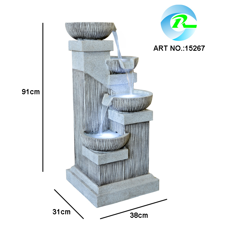 Textured Granite Stone Bowl Cascading Water Fall Fountain Modern Style Tier Water Feature,Textured Granite Stone Bowl Cascading Water Fall Fountain Modern Style Tier Water Feature,Quanzhou Rich Green Technology Co.,Ltd.