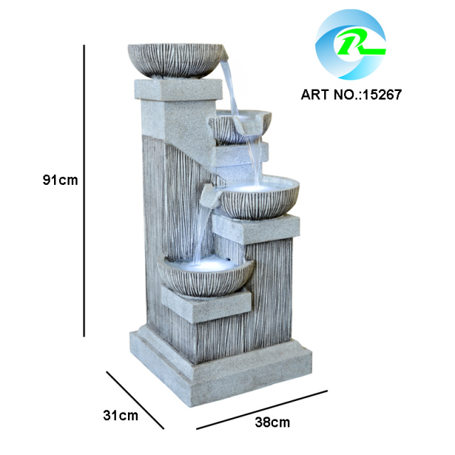 Textured Granite Stone Bowl Cascading Water Fall Fountain Modern Style Tier Water Feature,Textured Granite Stone Bowl Cascading Water Fall Fountain Modern Style Tier Water Feature,Quanzhou Rich Green Technology Co.,Ltd.