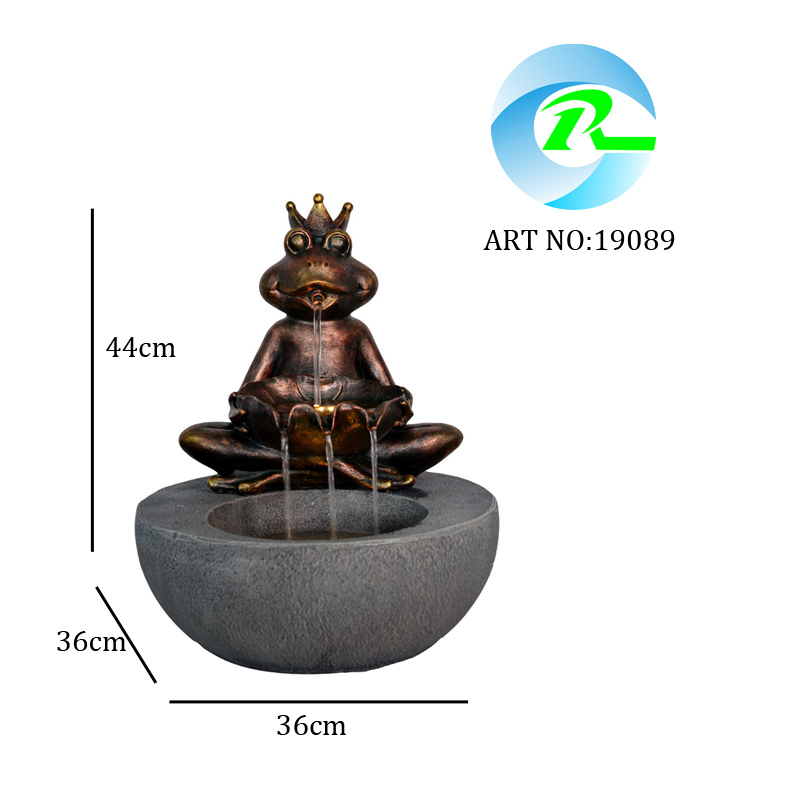 ZEN Frog Spitter Fountain Sitting Crown Frog Water Fall Water Feature,ZEN Frog Spitter Fountain Sitting Crown Frog Water Fall Water Feature,Quanzhou Rich Green Technology Co.,Ltd.