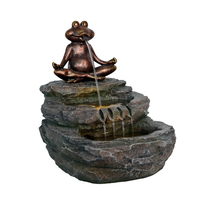 ZEN Frog Fountain Sitting Frog Rock Cascading Water Fountain Water Feature,ZEN Frog Fountain Sitting Frog Rock Cascading Water Fountain Water Feature,Quanzhou Rich Green Technology Co.,Ltd.