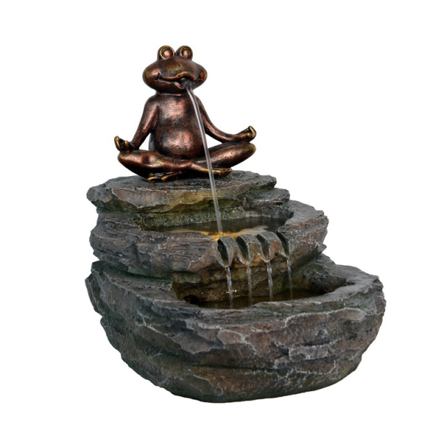 ZEN Frog Fountain Sitting Frog Rock Cascading Water Fountain Water Feature,ZEN Frog Fountain Sitting Frog Rock Cascading Water Fountain Water Feature,Quanzhou Rich Green Technology Co.,Ltd.