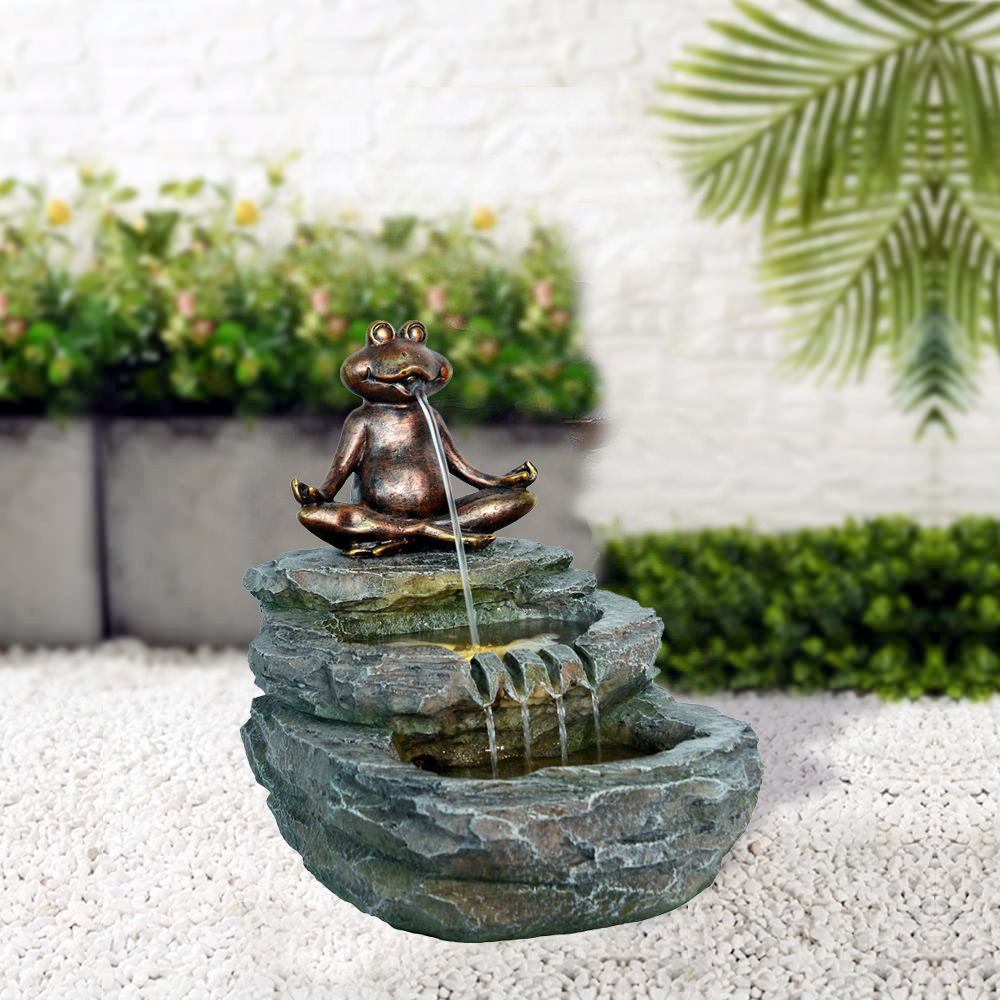ZEN Frog Fountain Sitting Frog Rock Cascading Water Fountain Water Feature,ZEN Frog Fountain Sitting Frog Rock Cascading Water Fountain Water Feature,Quanzhou Rich Green Technology Co.,Ltd.