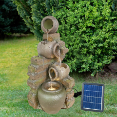 Polyresin Brick Pots Cascading Water Feature Solar Brick Pot Fountain With Battery Backup | Fountain Supplier in China,Polyresin Brick Solar Fountain With Battery Backup | Fountain Supplier,Quanzhou Rich Green Technology Co.,Ltd.