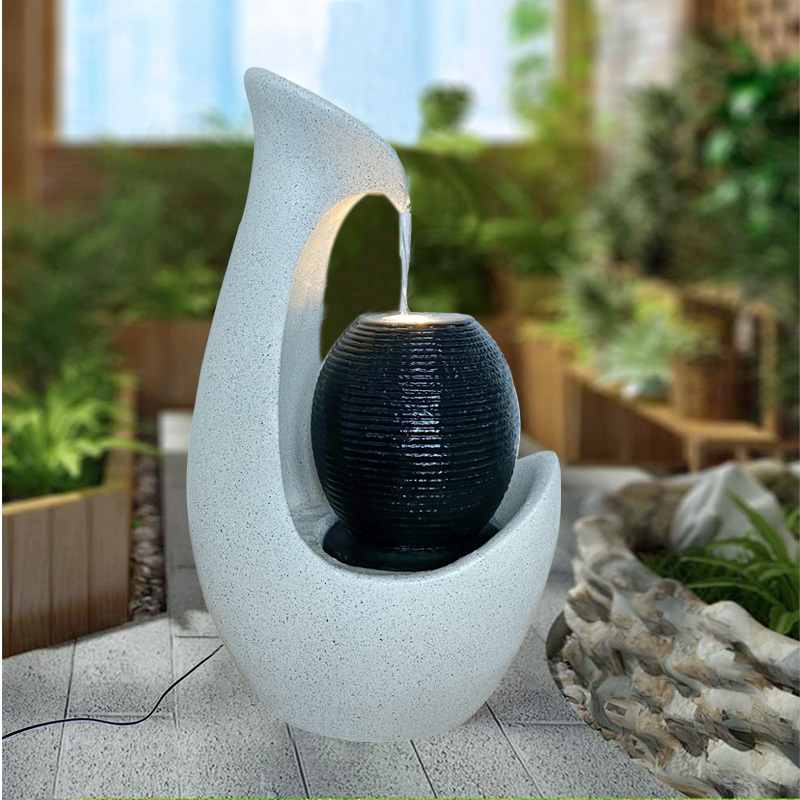 Modern Contemporary Circular Ball Fountain Ripple Ball Water Feature Granite Stone-effect Fountain,Modern Contemporary Circular Ball Fountain Ripple Ball Water Feature Granite Stone-effect Fountain,Quanzhou Rich Green Technology Co.,Ltd.