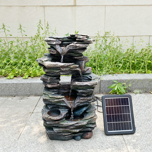 Solar Rock Stone Fountain Solar Powered Water Feature with Rechargeable Battery | Fountain Water Feature Supplier China,Solar Fountain Water Feature with Battery | Fountain Supplier China,Quanzhou Rich Green Technology Co.,Ltd.
