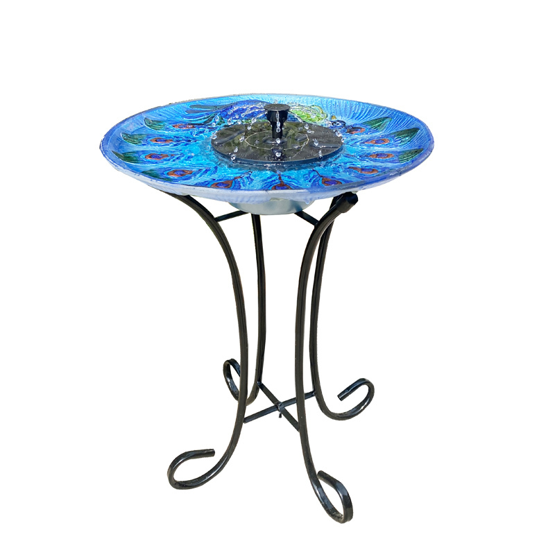 Stained Glass Birdbath Solar Water Fountain Peacock Design Birdbath Solar Water Feature,Stained Glass Birdbath Solar Water Fountain Peacock Design Birdbath Solar Water Feature,Quanzhou Rich Green Technology Co.,Ltd.