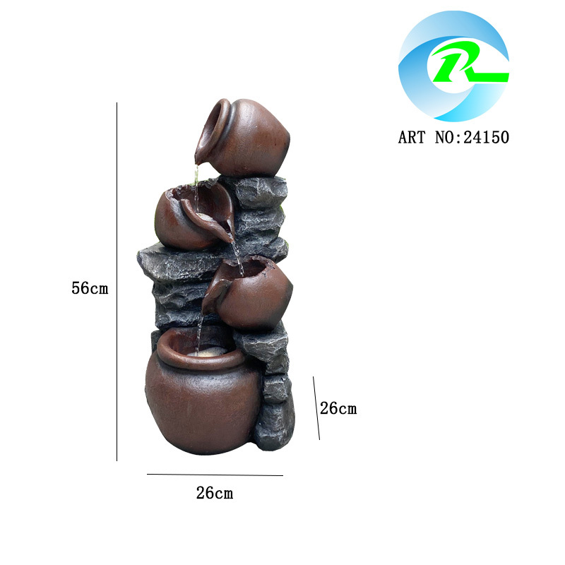 Solar Powered Stacked Pots Fountain Cascading Pot Water Fall Water Feature With Rechargeable Battery Backup,Solar Powered Stacked Pots Fountain Cascading Pot Water Fall Water Feature With Rechargeable Battery Backup,Quanzhou Rich Green Technology Co.,Ltd.