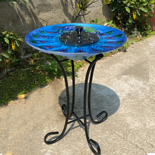 Stained Glass Birdbath Solar Water Fountain Peacock Design Birdbath Solar Water Feature,Stained Glass Birdbath Solar Water Fountain Peacock Design Birdbath Solar Water Feature,Quanzhou Rich Green Technology Co.,Ltd.
