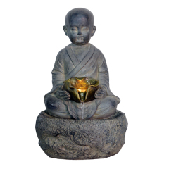 ZEN Buddha Young Asian Monk Fountain Water Feature