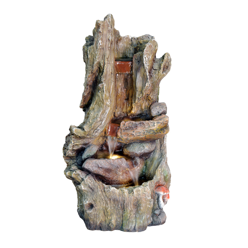 Outdoor Trunk Log Pot Water Fountain Polyresin Garden Water Feature-Fountain Manufacturer in China,Polyresin Trunk Log Pot Water Fountain-Fountain Manufacturer in China,Quanzhou Rich Green Technology Co.,Ltd.