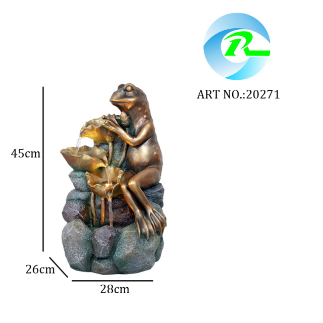 Polyresin Frogs Statue Founain for Indoor and Outdoor Use | Water Feature Manufacturer In China,Polyresin Frog Cascading Founain Water Feature Manufacturer In China,Quanzhou Rich Green Technology Co.,Ltd.